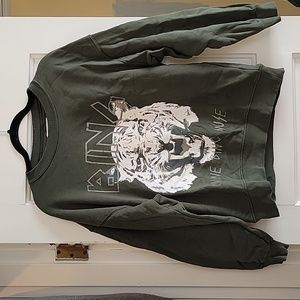 Anine Bing Green Tiger Sweatshirt - M